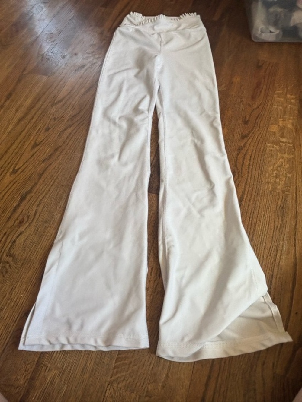 Kids White Flared Leg Bottoms